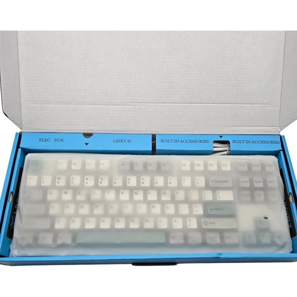 ELECFOX Linky 87 Pro 87% TKL Hot Swappable Mechanical Keyboard RGB Wireless